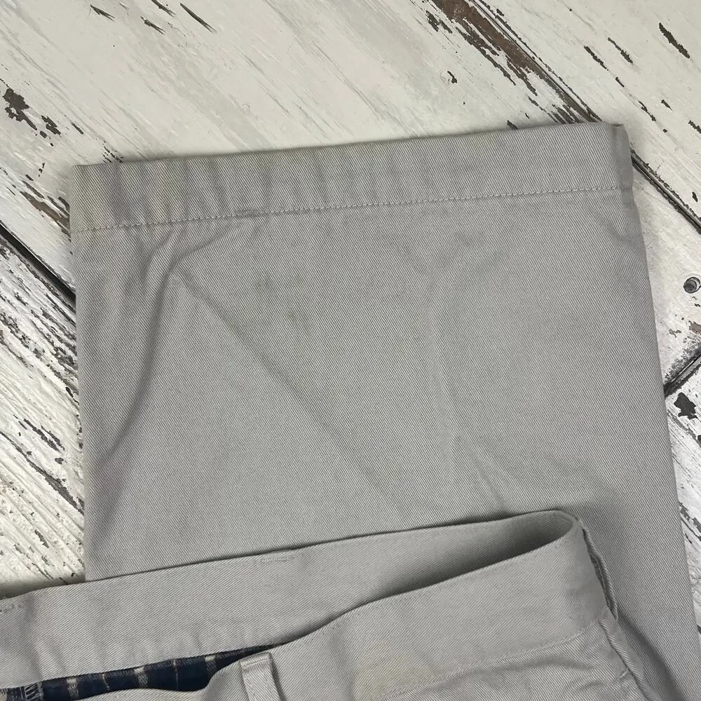 L.L. Bean flannel lined pants men’s 40x32 natural fit, flat front